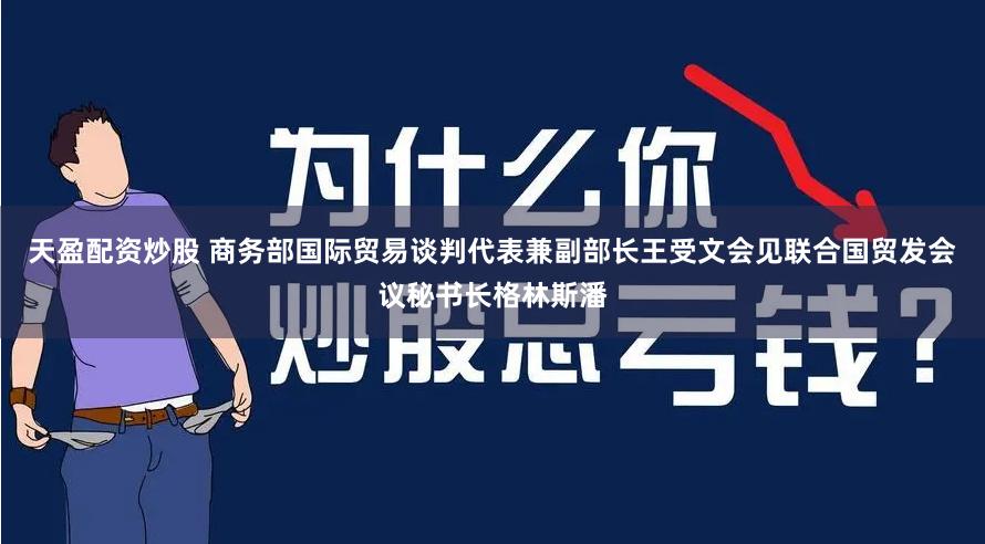 天盈配资炒股 商务部国际贸易谈判代表兼副部长王受文会见联合国贸发会议秘书长格林斯潘