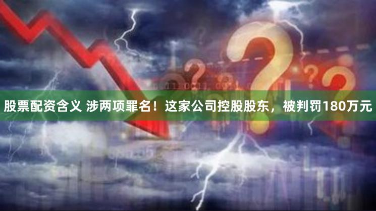 股票配资含义 涉两项罪名！这家公司控股股东，被判罚180万元